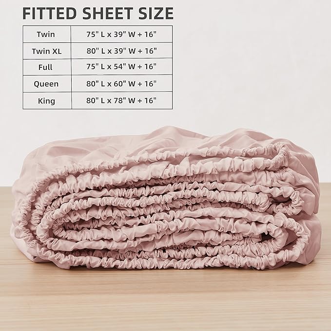 HBHLFZ Twin XL Fitted Sheet Only, Soft Breathable Bottom Sheet - Image 2
