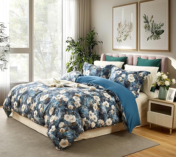 Cupocupa Duvet Cover Full Size Set Boho Floral Pattern Full Duvet Cover Set - Image 2