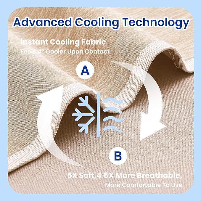 Topcee Cooling Blanket for Night Sweats Absorbs Heat to Keep Adults Cool on - Image 5
