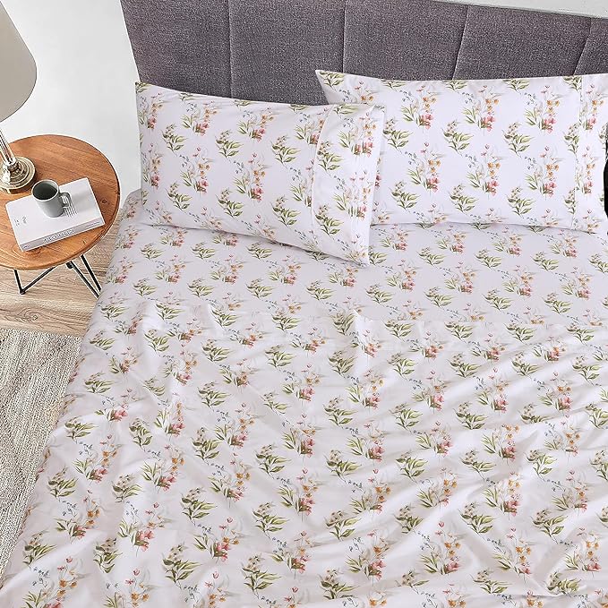 RUVANTI 100% Cotton Sheets – Split King Size Percale Bedding, Cooling & - Image 2