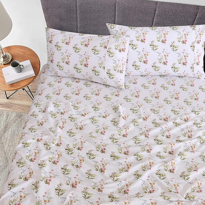 RUVANTI 100% Cotton Sheets – Queen Size Percale Bedding, Cooling & Breathable - Image 2