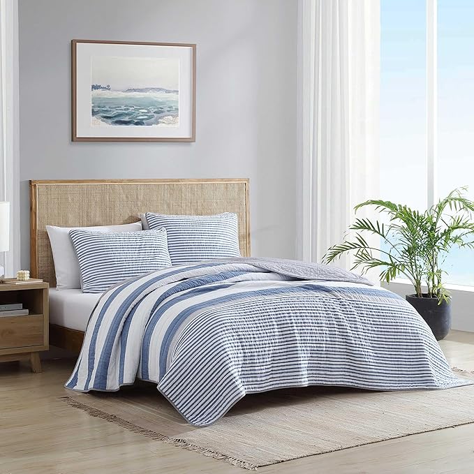 Nautica - King Quilt Set, Reversible Cotton Bedding - Image 4