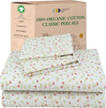 California Design Den Cal King Floral Sheet Set, 100% Organic Cotton Percale by CaliforniaDesignDen