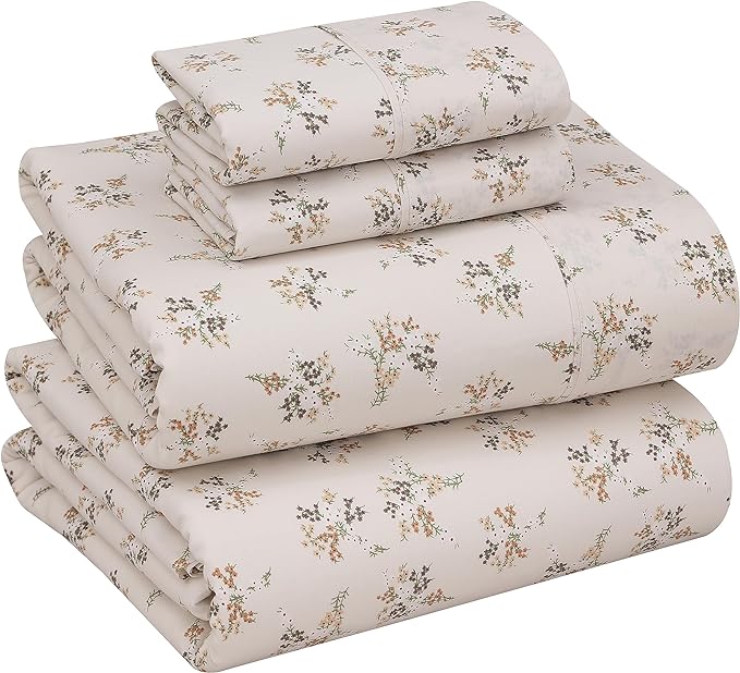 RUVANTI 100% Cotton Sheets – Full Size Percale Bedding, Cooling & Breathable by Ruvanti