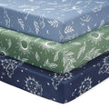 Baby Mini Crib Sheets Boy, Portable 38”x26” Pack and Play Sheets Fitted by FIEMOL