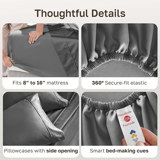 California Design Den Soft 100% Cotton Cal King Sheet Set, 400 Thread Count - Image 5