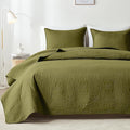 akkialla Twin Quilt Set, Olive Green Lightweight Bedspread by akkialla