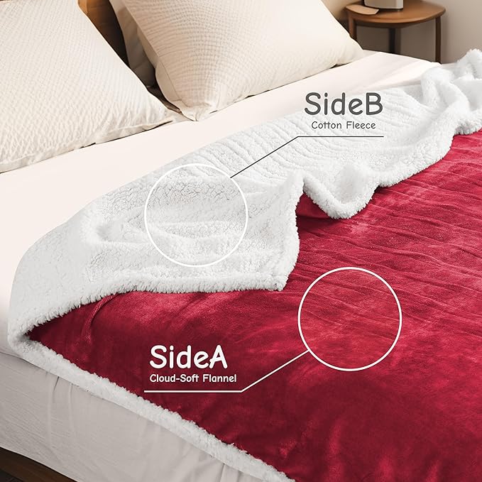 Electric Heated Blanket Queen Size 84"x90", Soft Flannel - Image 4