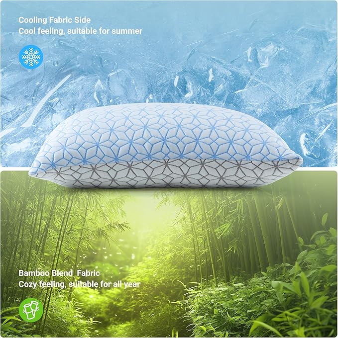 puredown® King Size Pillows Set of 2, Cooling Pillow King Size 2 Pack, - Image 2
