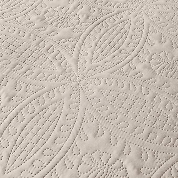 akkialla Taupe Full/Queen Quilt Set, Ultrasonic Lightweight Bedspread Coverlet - Image 7
