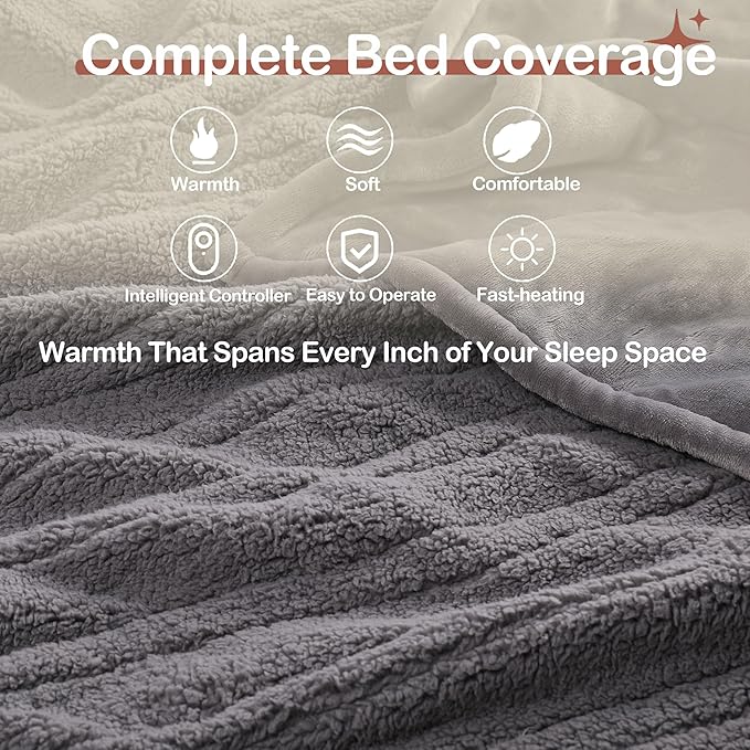 Heated Blanket Throw Size 50" x 60" Electric Blanket - Image 7