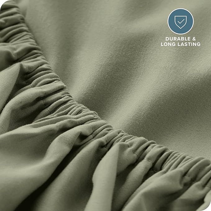 Bare Home Fitted Bottom Sheet Queen Size - Image 5