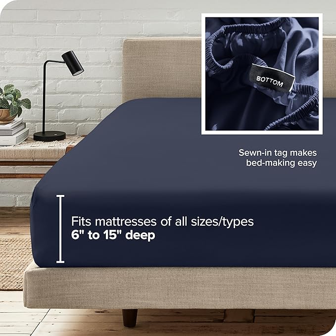 Bare Home Fitted Bottom Sheet Twin Size - Image 6