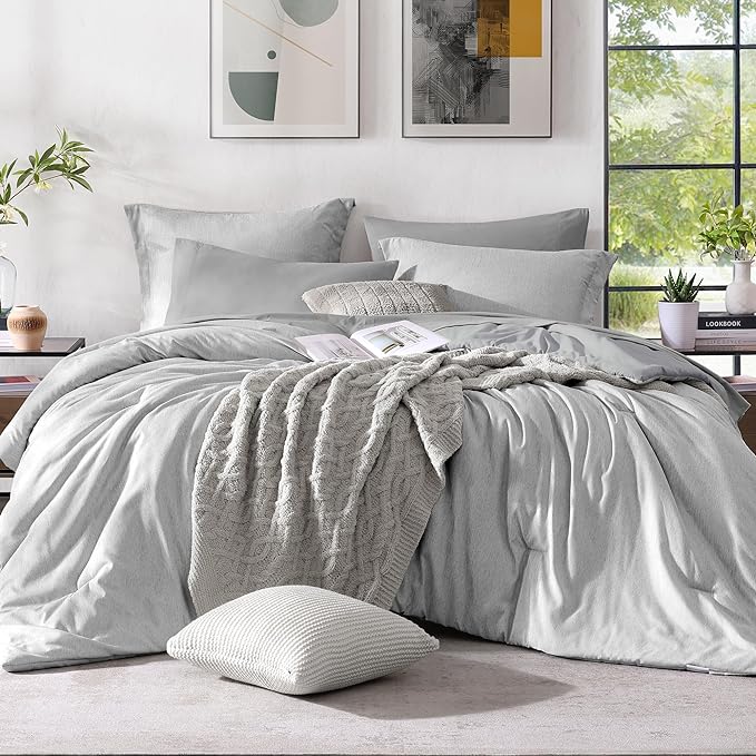 Monbix King Size Comforter Set, King Size Comforter Set 7 Pieces, Cationic by Monbix
