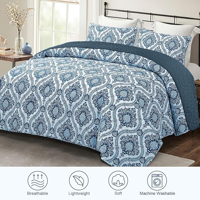 Exclusivo Mezcla Reversible Boho Quilts King Size - Image 2
