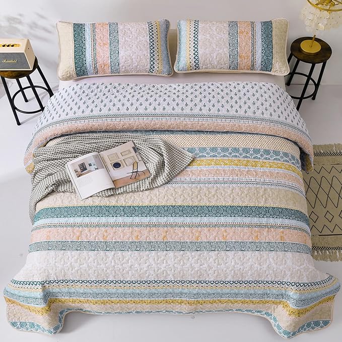 WONGS BEDDING Boho Quilt Set Twin Size - Image 3