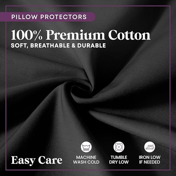 CirclesHome Pillow Protectors 2 Pack Queen Zippered - Image 4