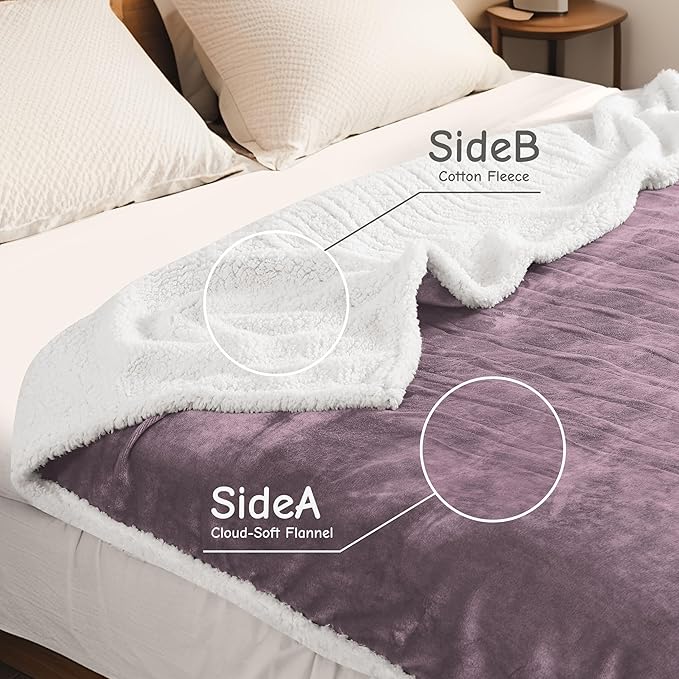 Electric Heated Blanket Full Size 72"x84", Soft Flannel - Image 3