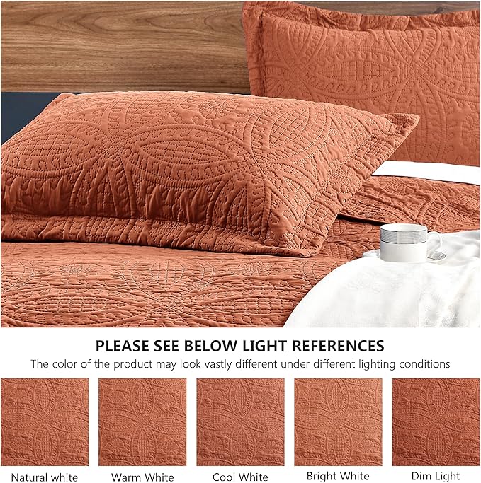 Love's cabin Twin Quilt Set Umber Bedspreads - Image 5