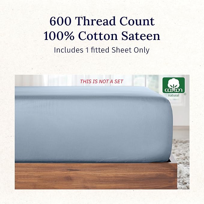 California Design Den Luxurious King Size Fitted Sheet Only - Image 5