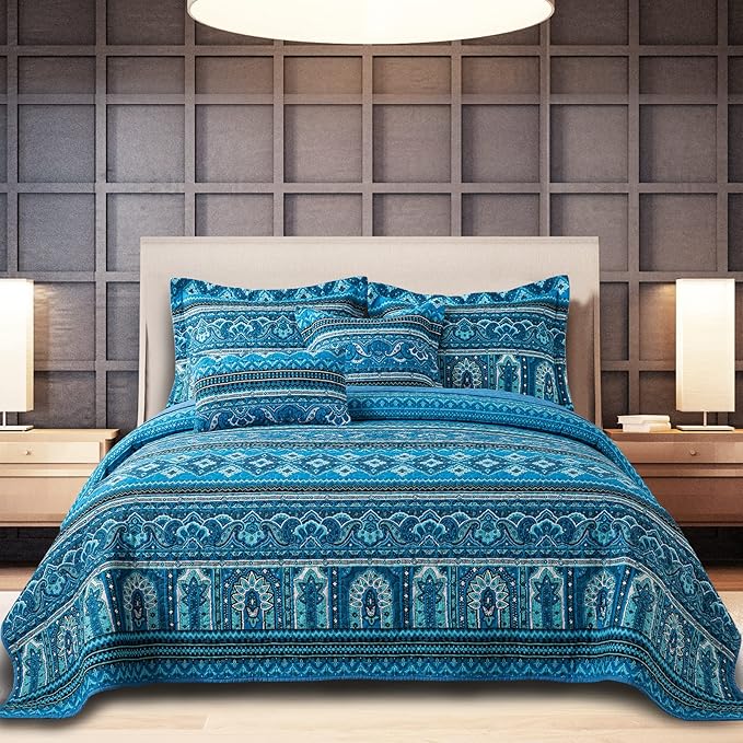 BEDIFANY Cotton Quilt King Size Sets, Lightweight King Bedspread Soft Quilted by BEDIFANY