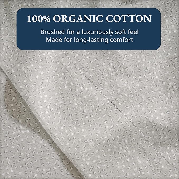 Lane Linen 100% Organic Cotton Twin Size Flat Sheet Only - Image 5