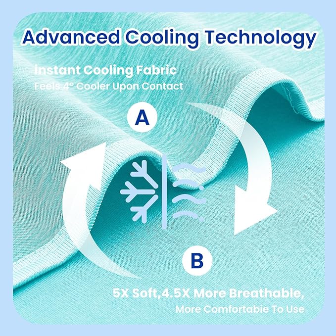 Topcee Cooling Blanket for Night Sweats Absorbs Heat to Keep Adults Cool on - Image 5