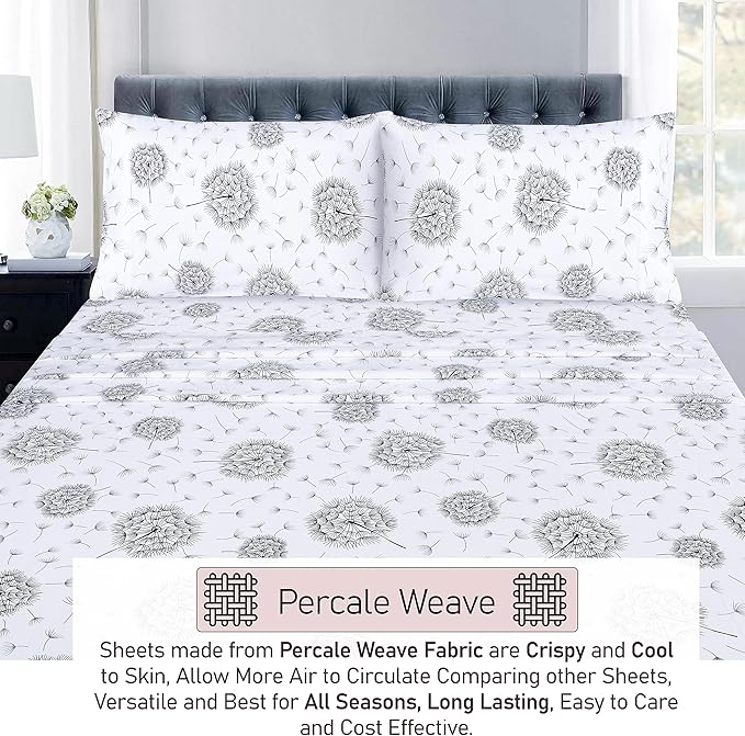 RUVANTI 100% Cotton Sheets – Split King Size Percale Bedding, Cooling & - Image 4