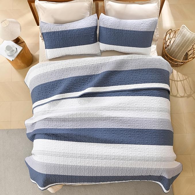 Litanika California King Quilt Set Mineral Blue - Image 3