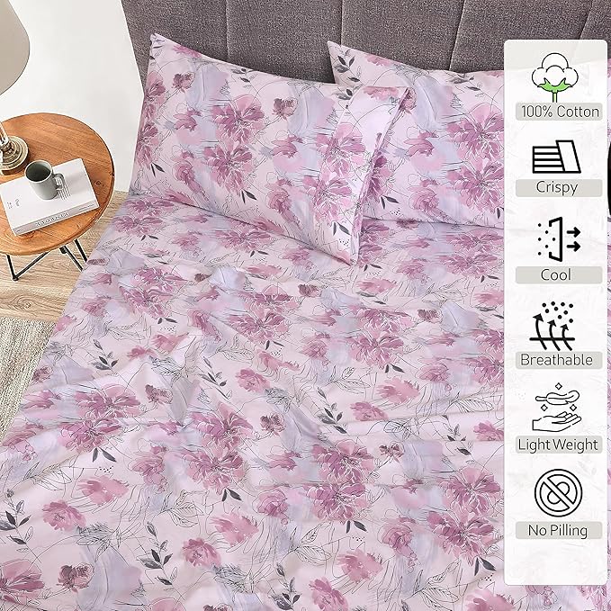 RUVANTI 100% Cotton Sheets – Twin XL Size Percale Bedding, Cooling & Breathable - Image 2
