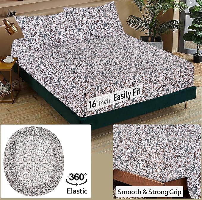 RUVANTI 100% Cotton Sheets – Twin XL Size Percale Bedding, Cooling & Breathable - Image 5